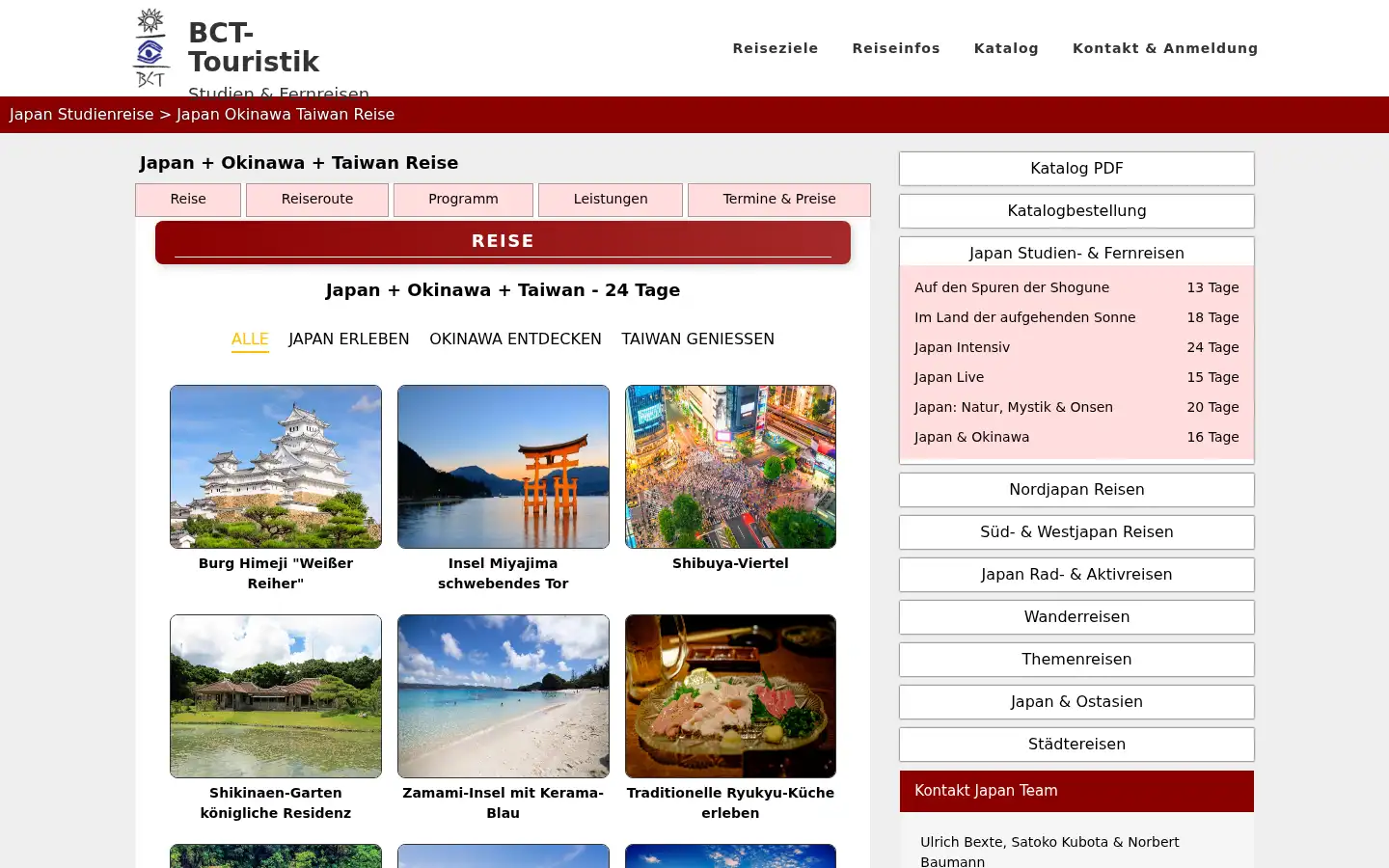 Screenshot of bct-touristik.de