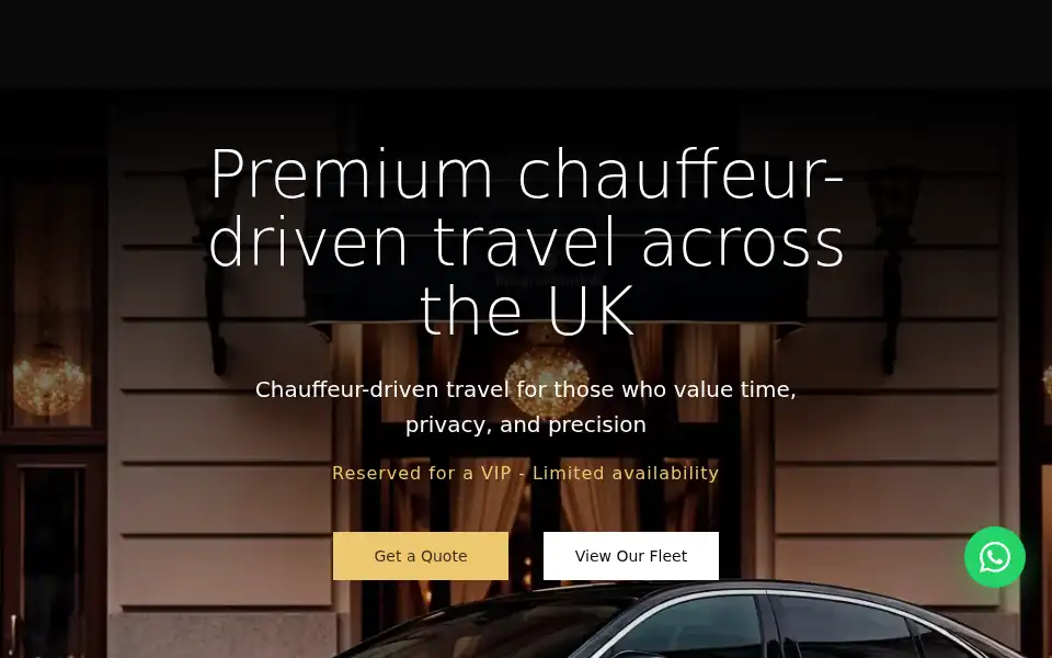 Screenshot of bctcoachandchauffer.co.uk