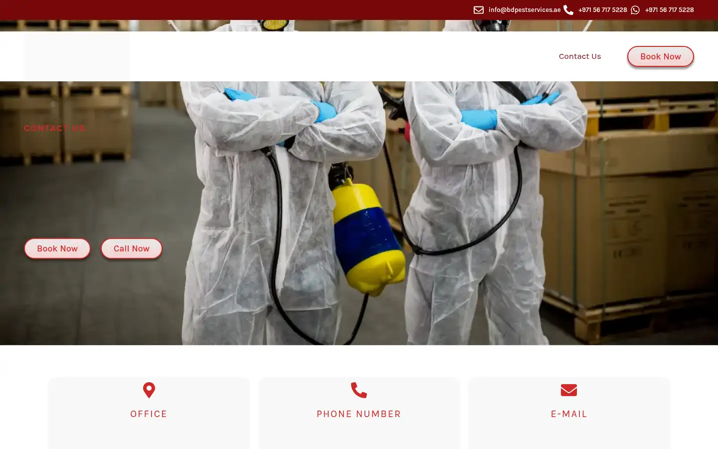 Screenshot of bdpestservices.ae
