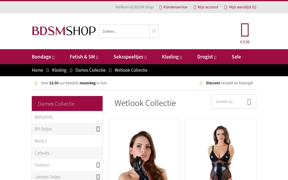 Screenshot of bdsm-shop.nl