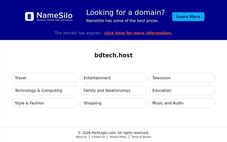 Screenshot of bdtech.host