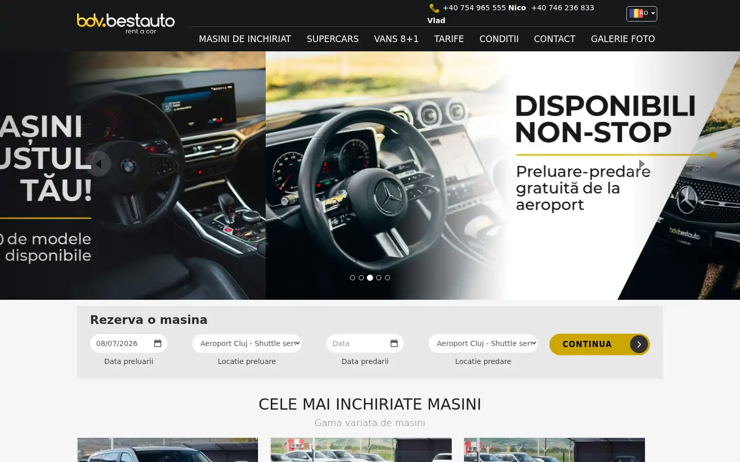 Screenshot of bdvrentacar.ro