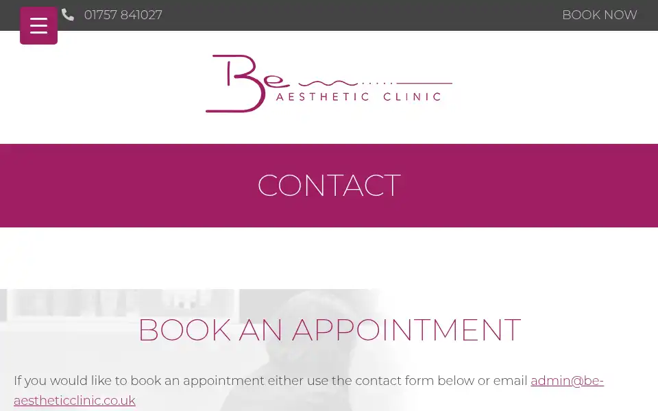 Screenshot of be-aestheticclinic.co.uk