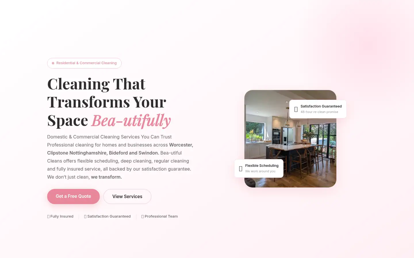 Screenshot of bea-utifulcleans.com