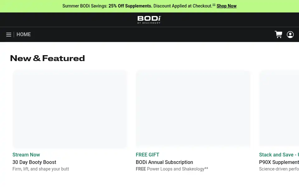 Screenshot of beachbody.com