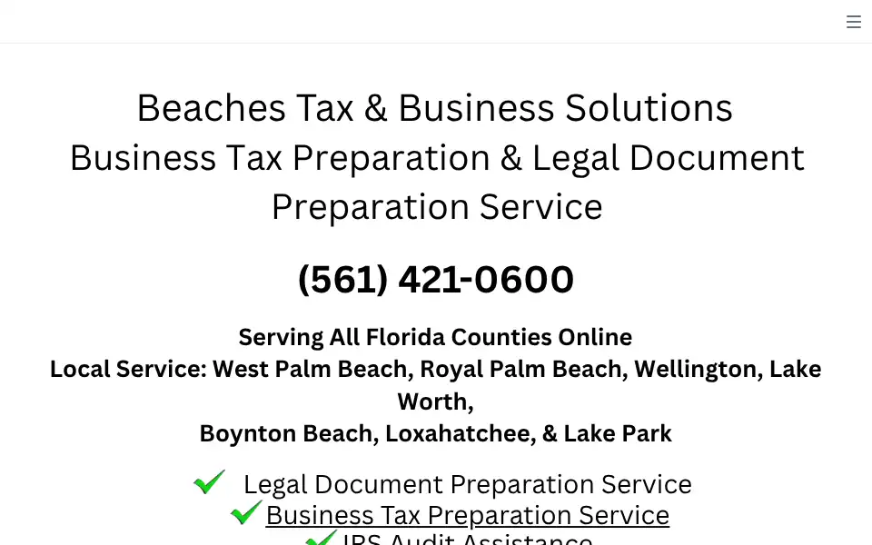 Screenshot of beachestaxes.com