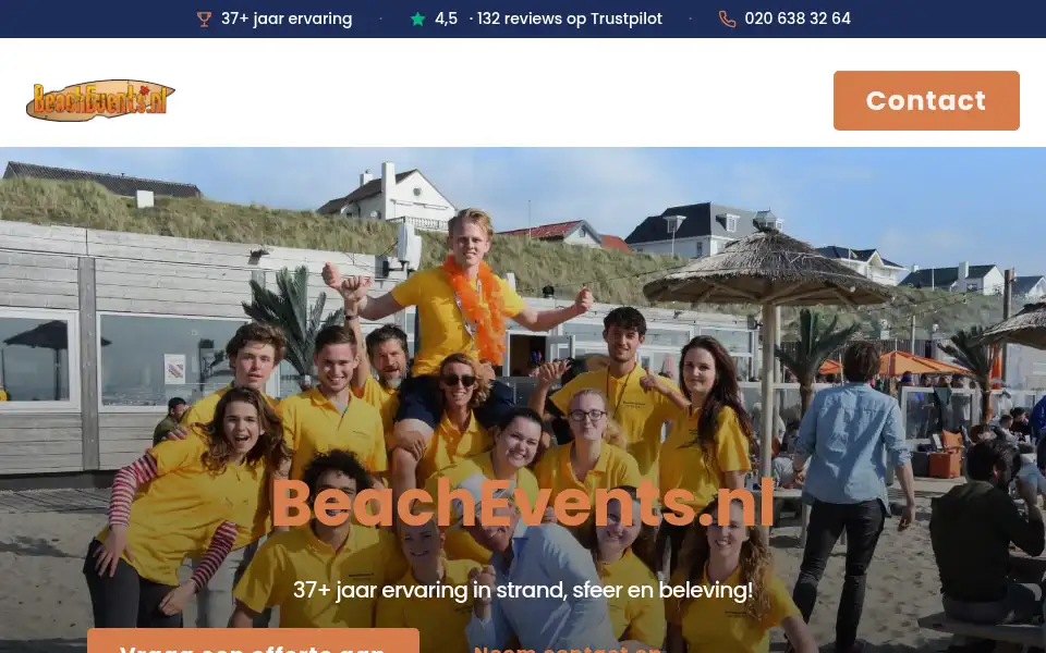 Screenshot of beachevents.nl