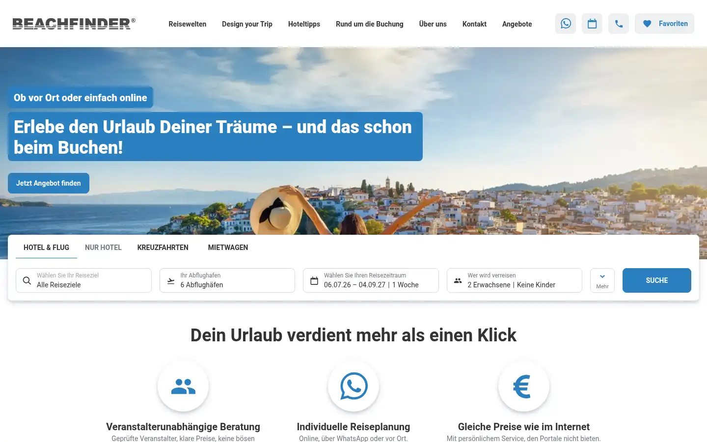 Screenshot of beachfinder.de