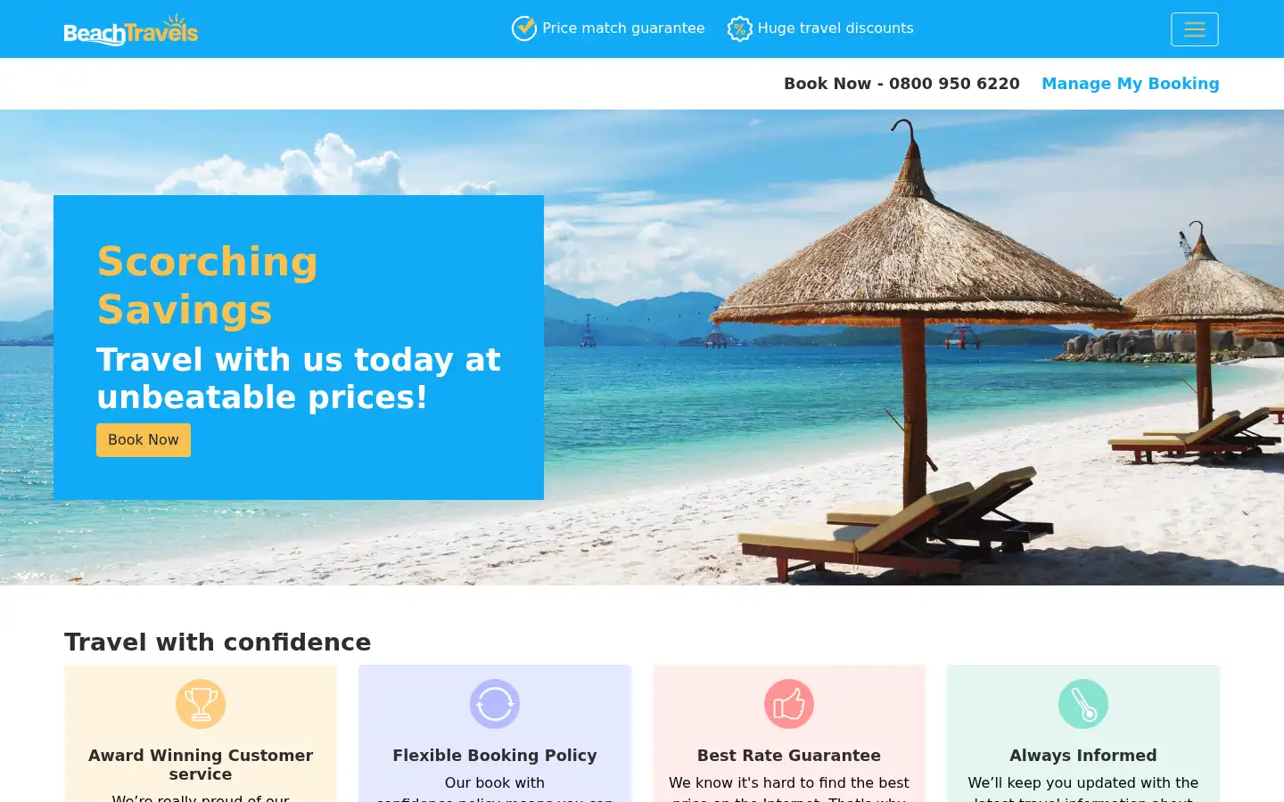 Screenshot of beachtravels.co.uk