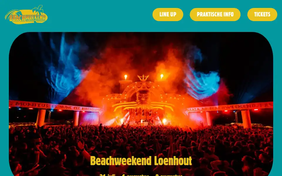Screenshot of beachweekend.be