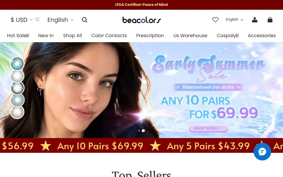Screenshot of beacolors.com