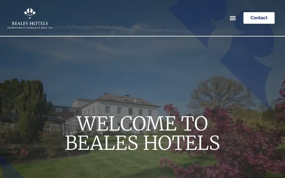 Screenshot of bealeshotels.co.uk