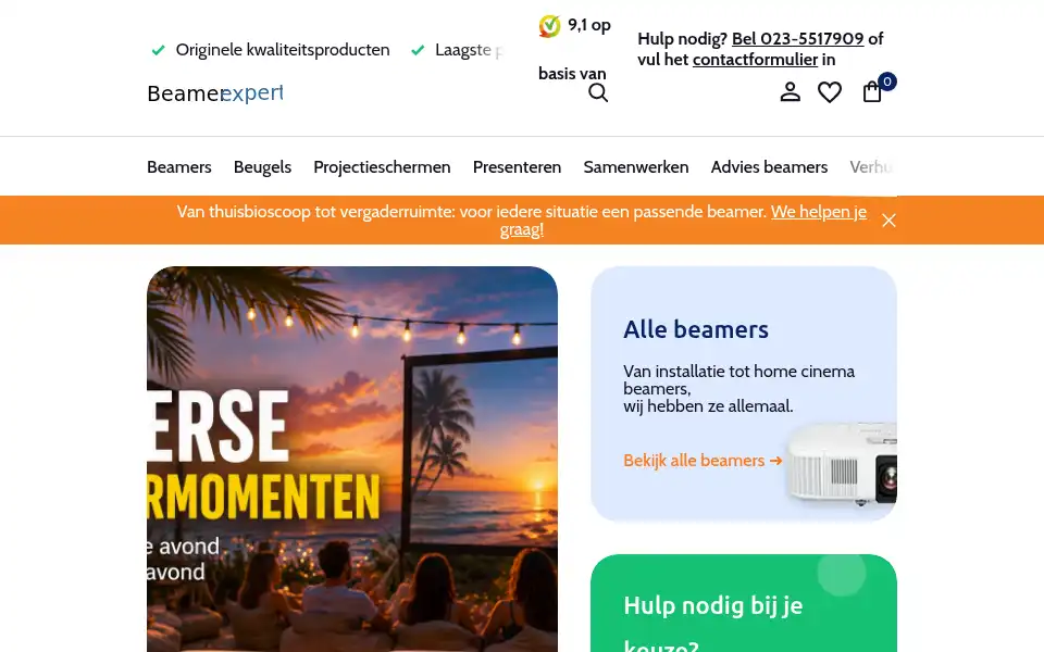 Screenshot of beamerexpert.nl