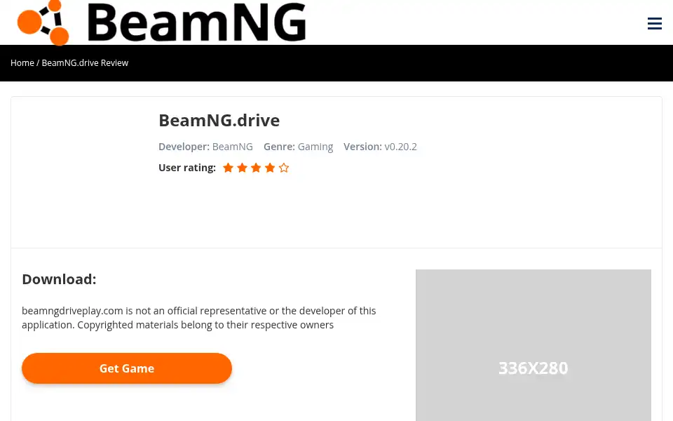 Screenshot of beamngdriveplay.com