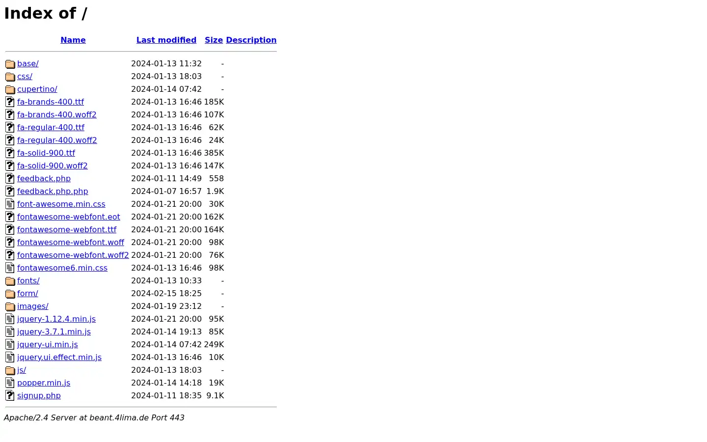 Screenshot of beant.4lima.de