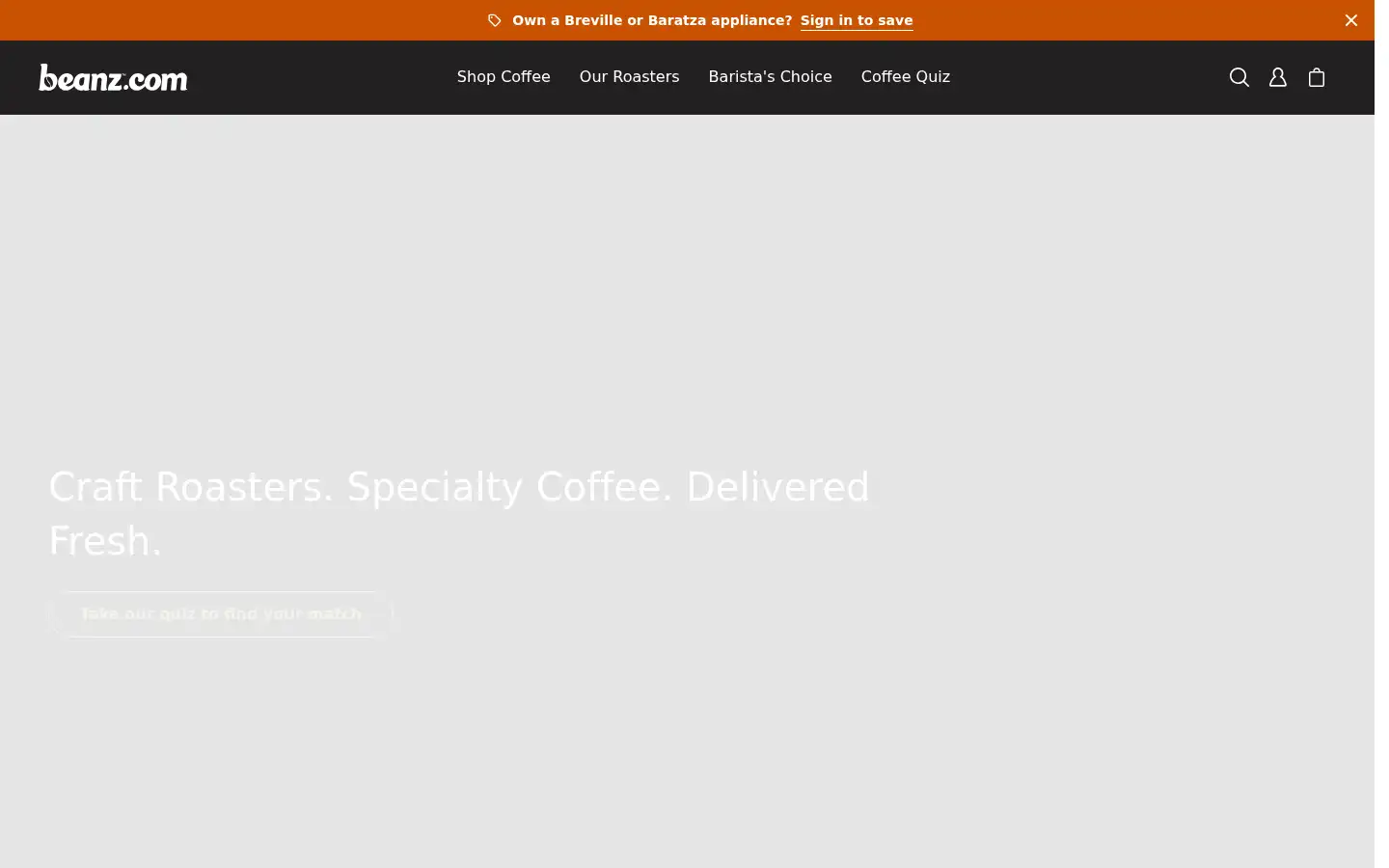 Screenshot of beanz.com