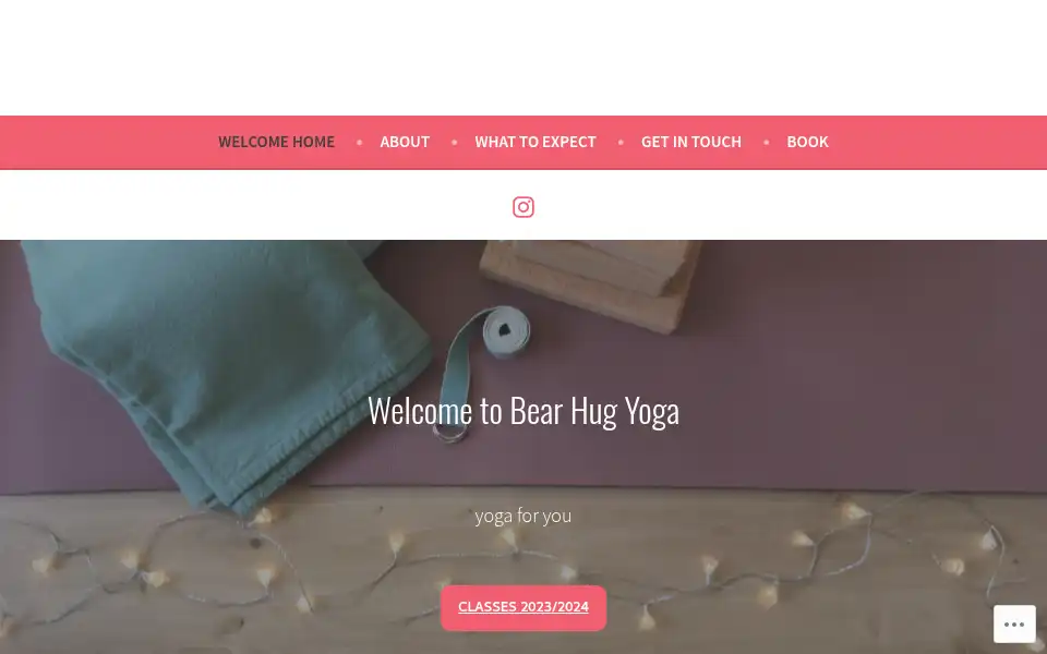 Screenshot of bearhugyoga.com