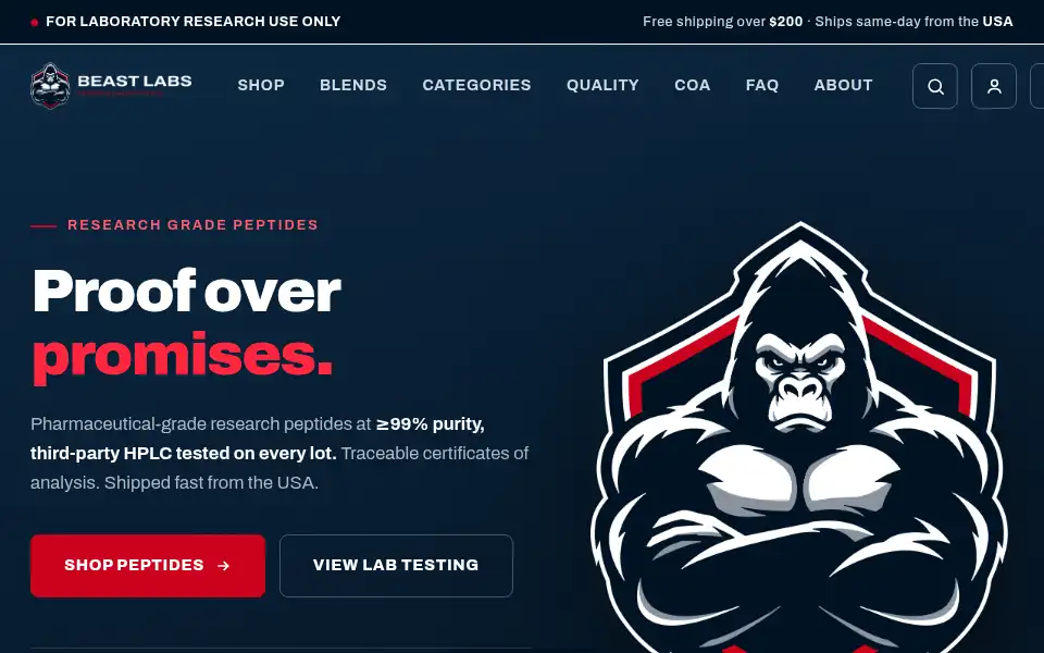 Screenshot of beastlabs.com