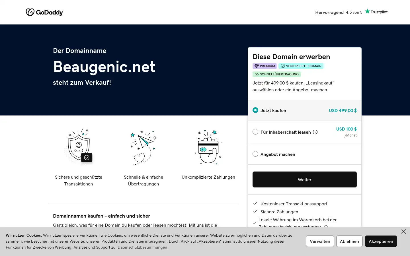 Screenshot of beaugenic.net