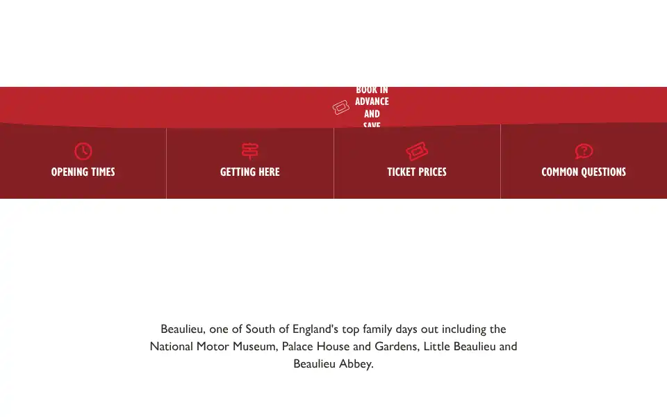 Screenshot of beaulieu.co.uk