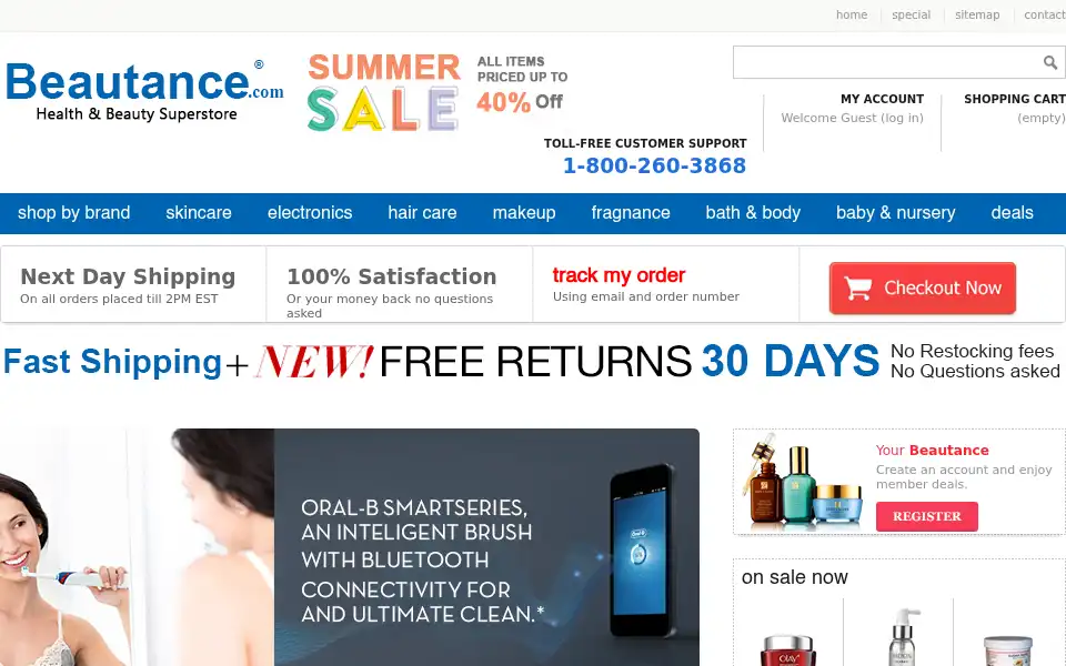 Screenshot of beautance.com