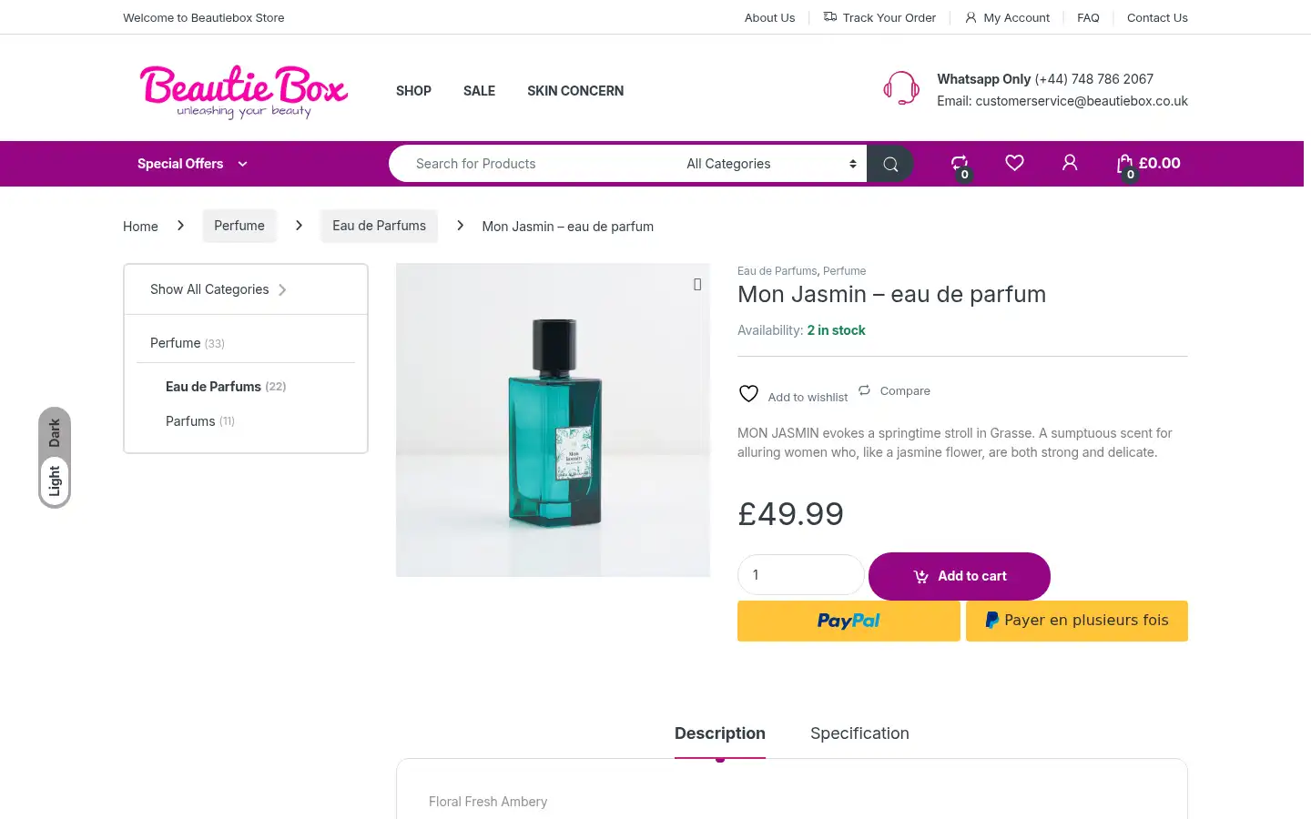 Screenshot of beautiebox.co.uk