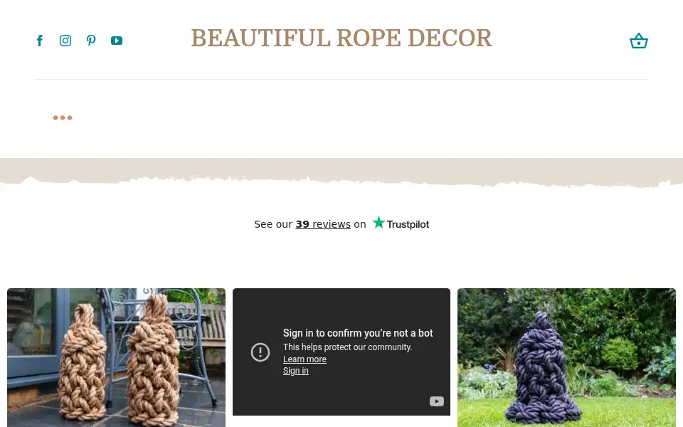 Screenshot of beautifulropedecor.co.uk