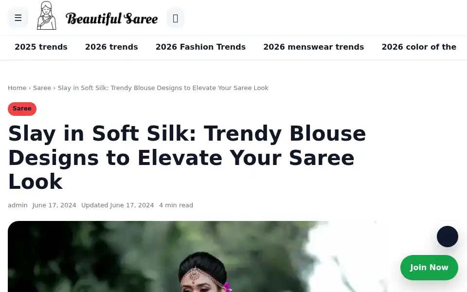 Screenshot of beautifulsaree.com