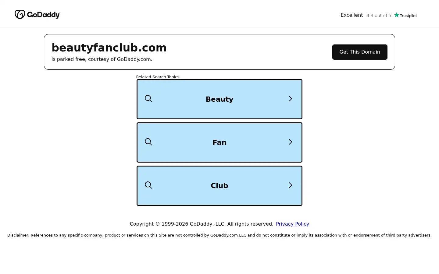Screenshot of beautyfanclub.com