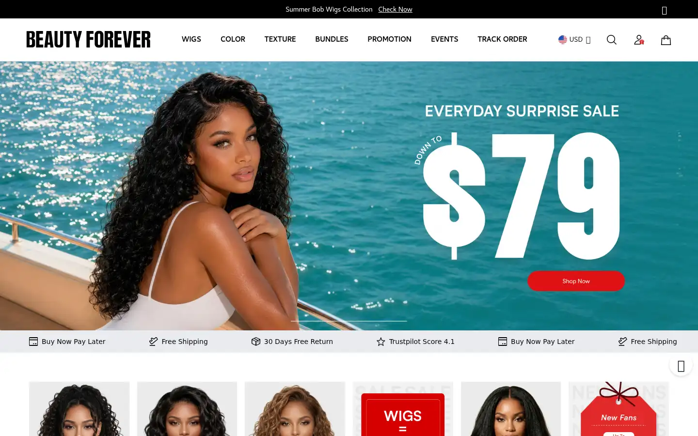 Screenshot of beautyforever.com