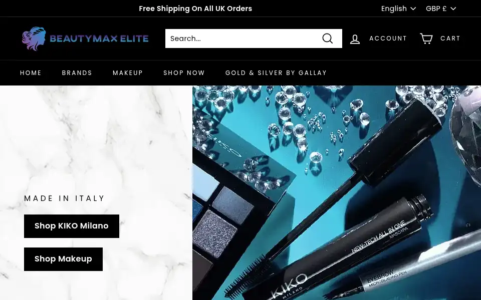 Screenshot of beautymaxelite.co.uk