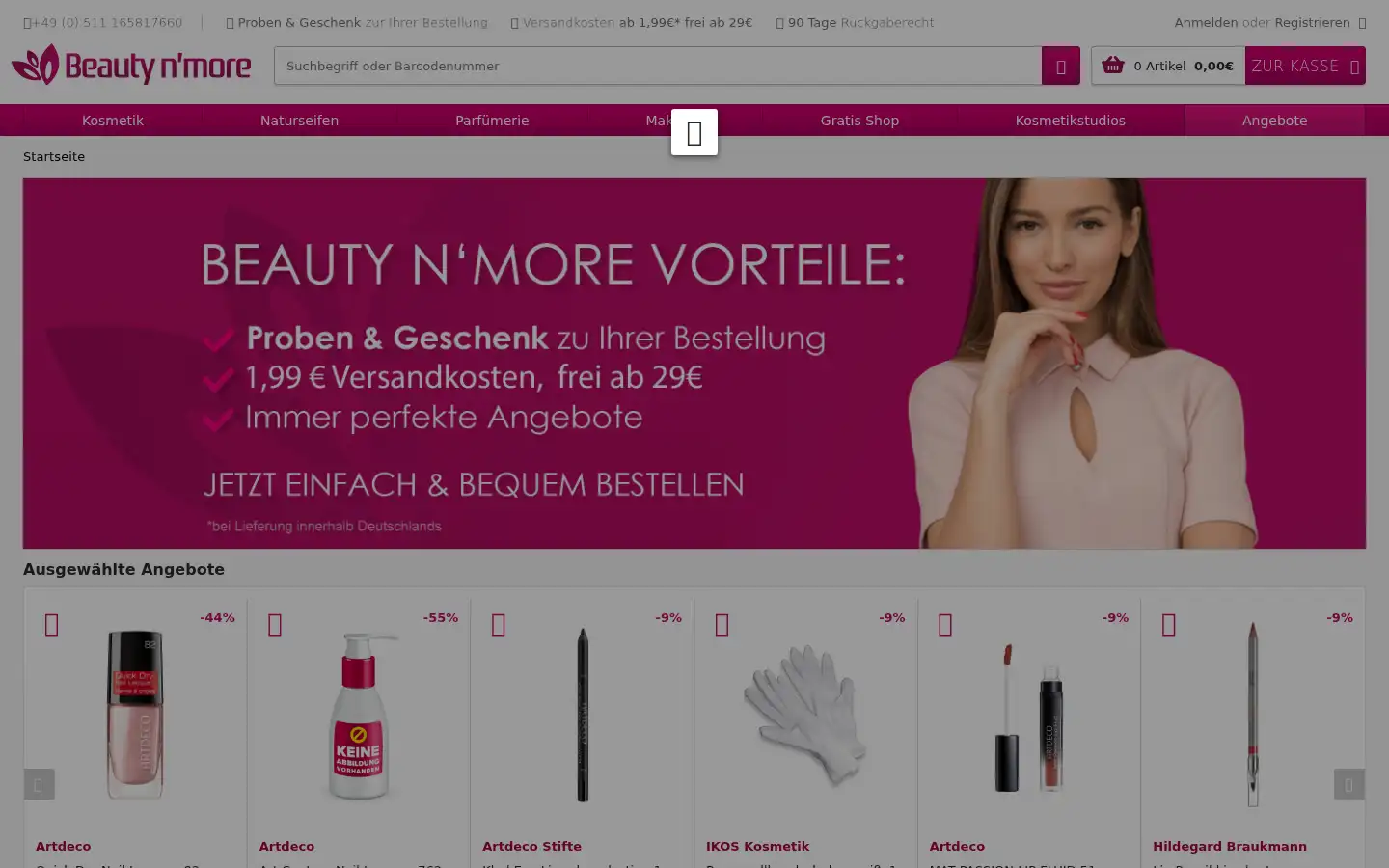 Screenshot of beautynmore.de