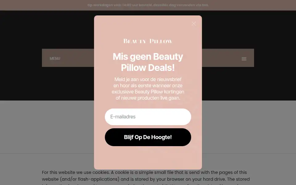 Screenshot of beautypillow.nl