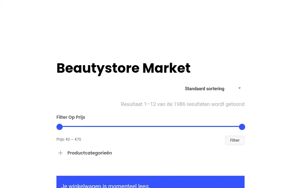 Screenshot of beautystoremarket.nl