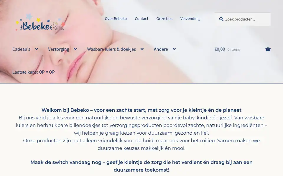Screenshot of bebeko.be