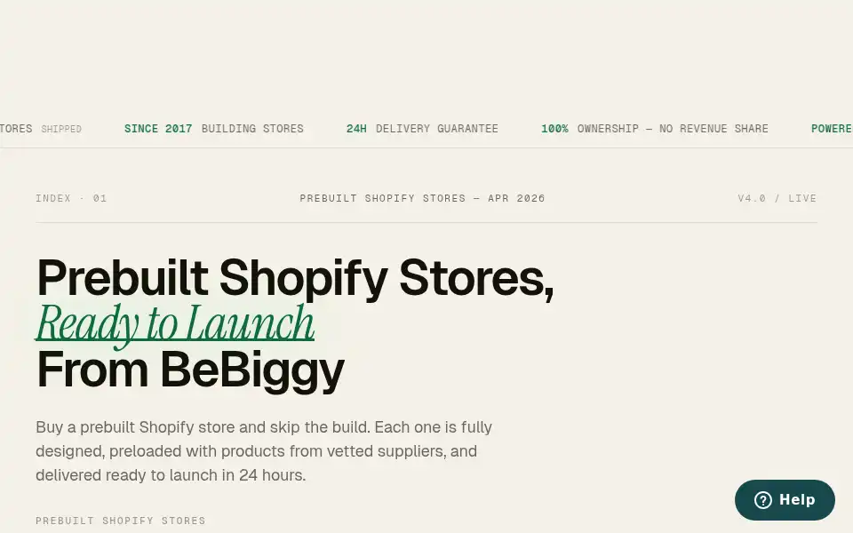 Screenshot of bebiggy.com