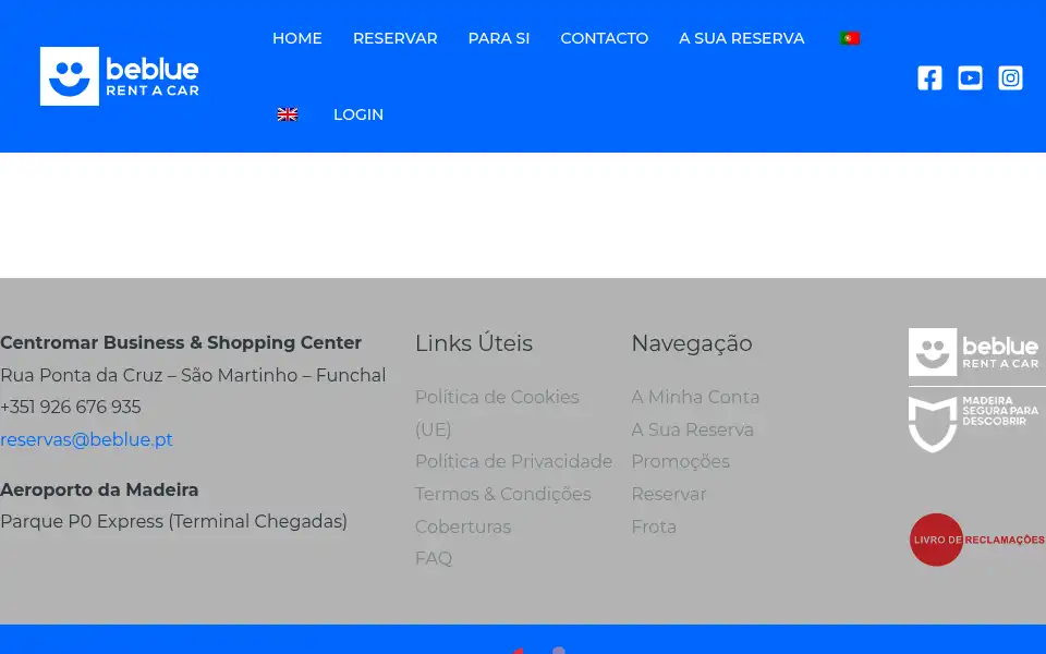 Screenshot of beblue.pt