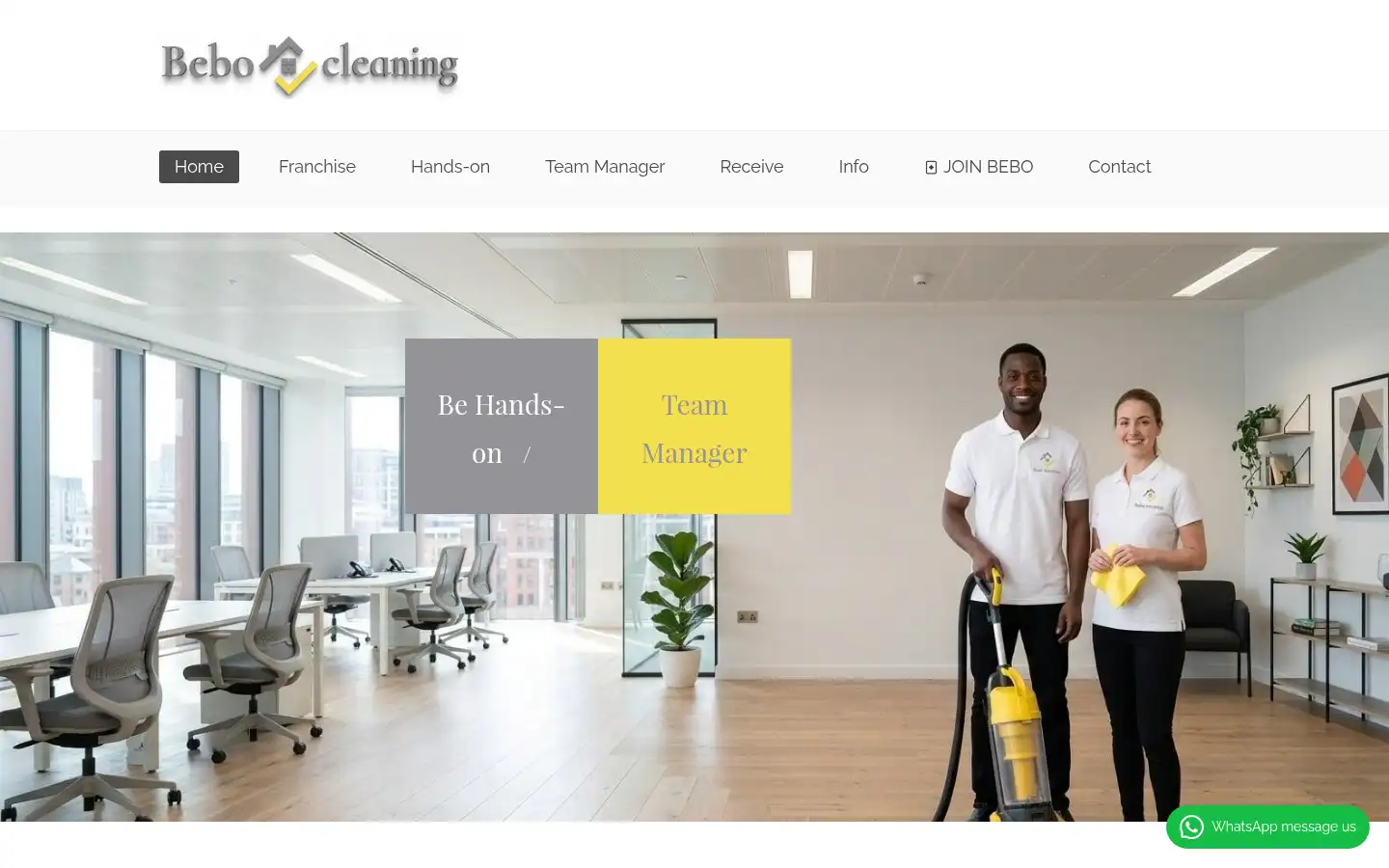 Screenshot of bebo.cleaning
