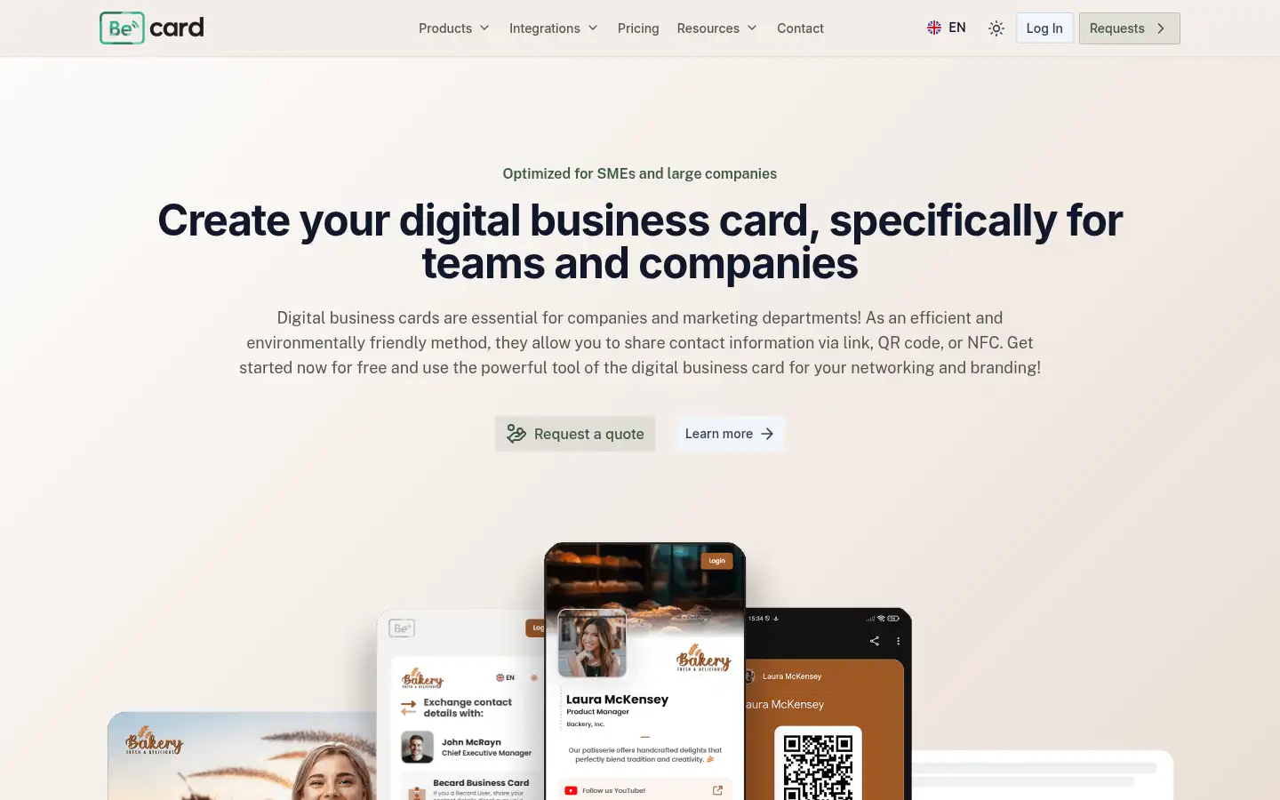 Screenshot of becard.me