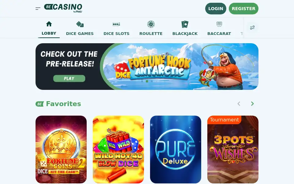 Screenshot of becasino.be