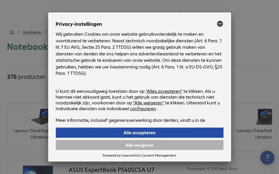 Screenshot of bechtle.nl