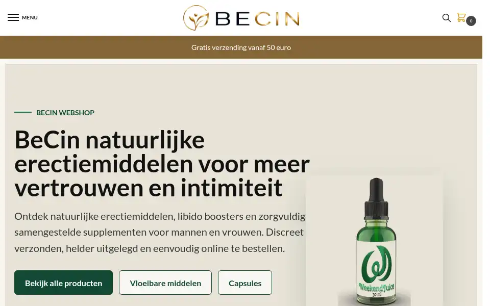 Screenshot of becin.shop