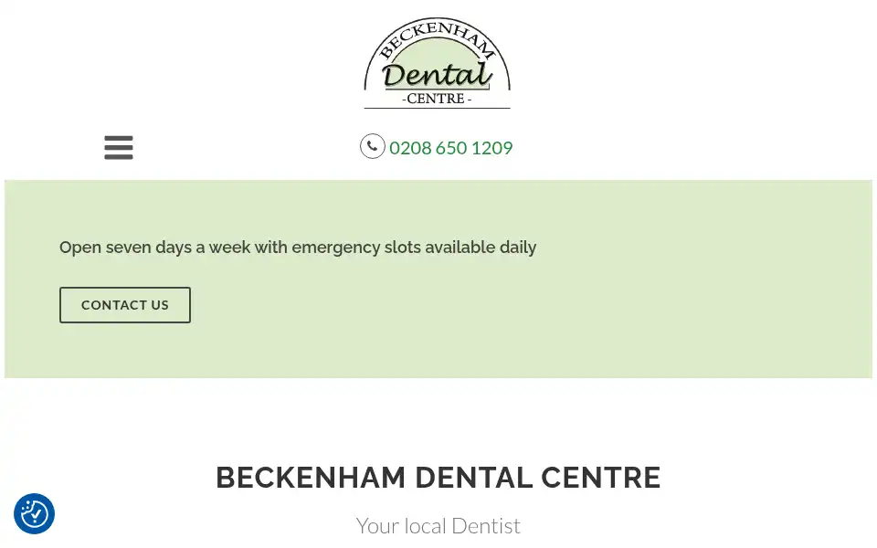 Screenshot of beckenhamdentist.co.uk