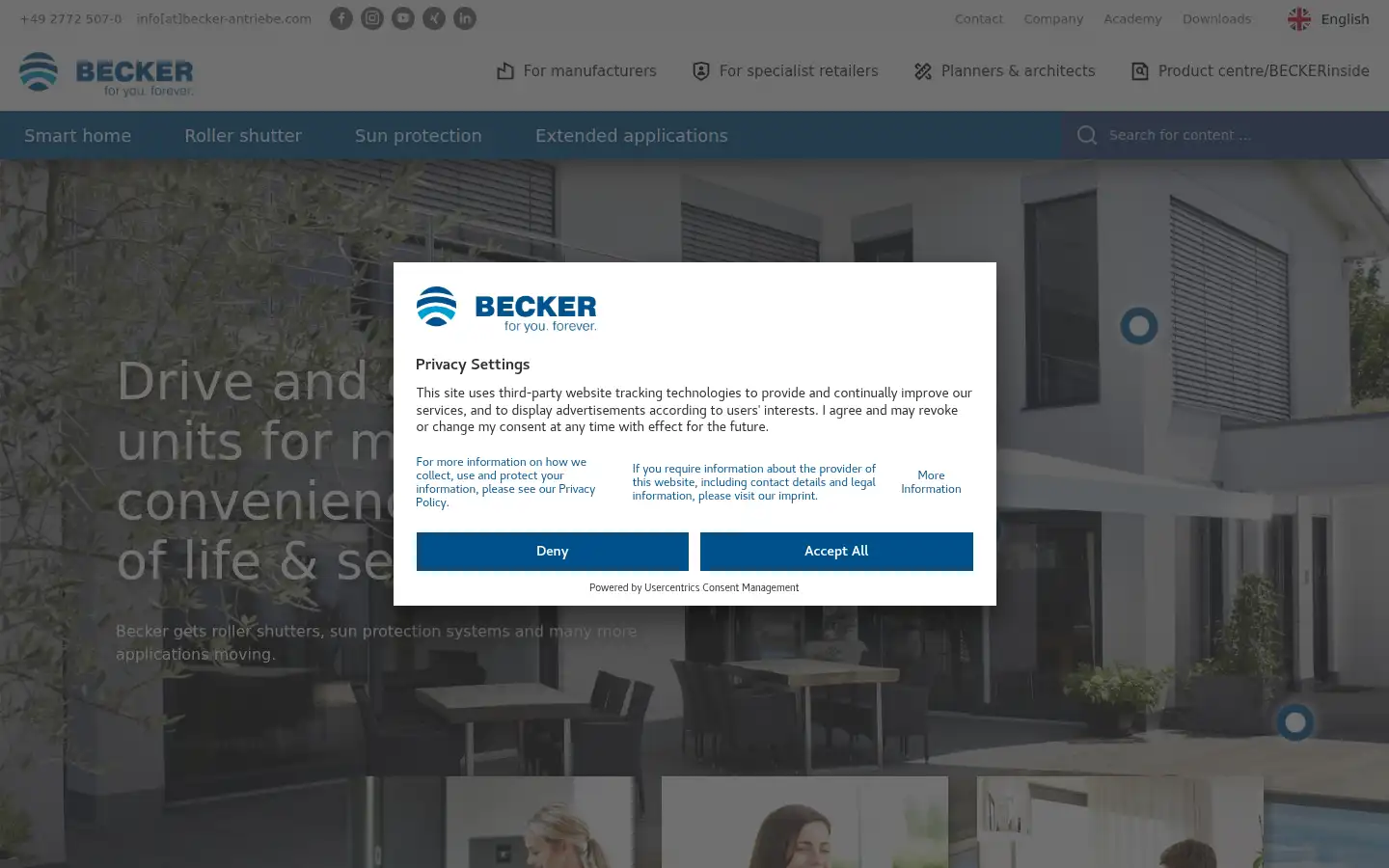 Screenshot of becker-antriebe.com