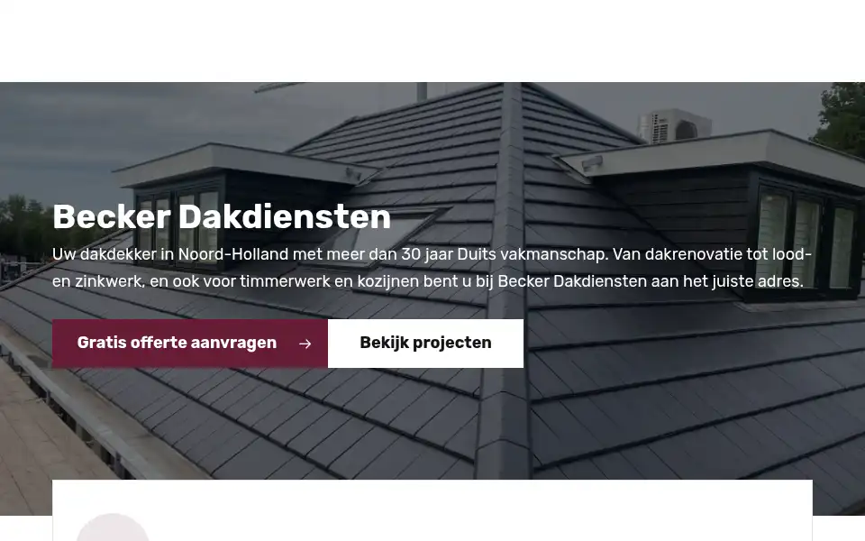 Screenshot of beckerdakdiensten.nl