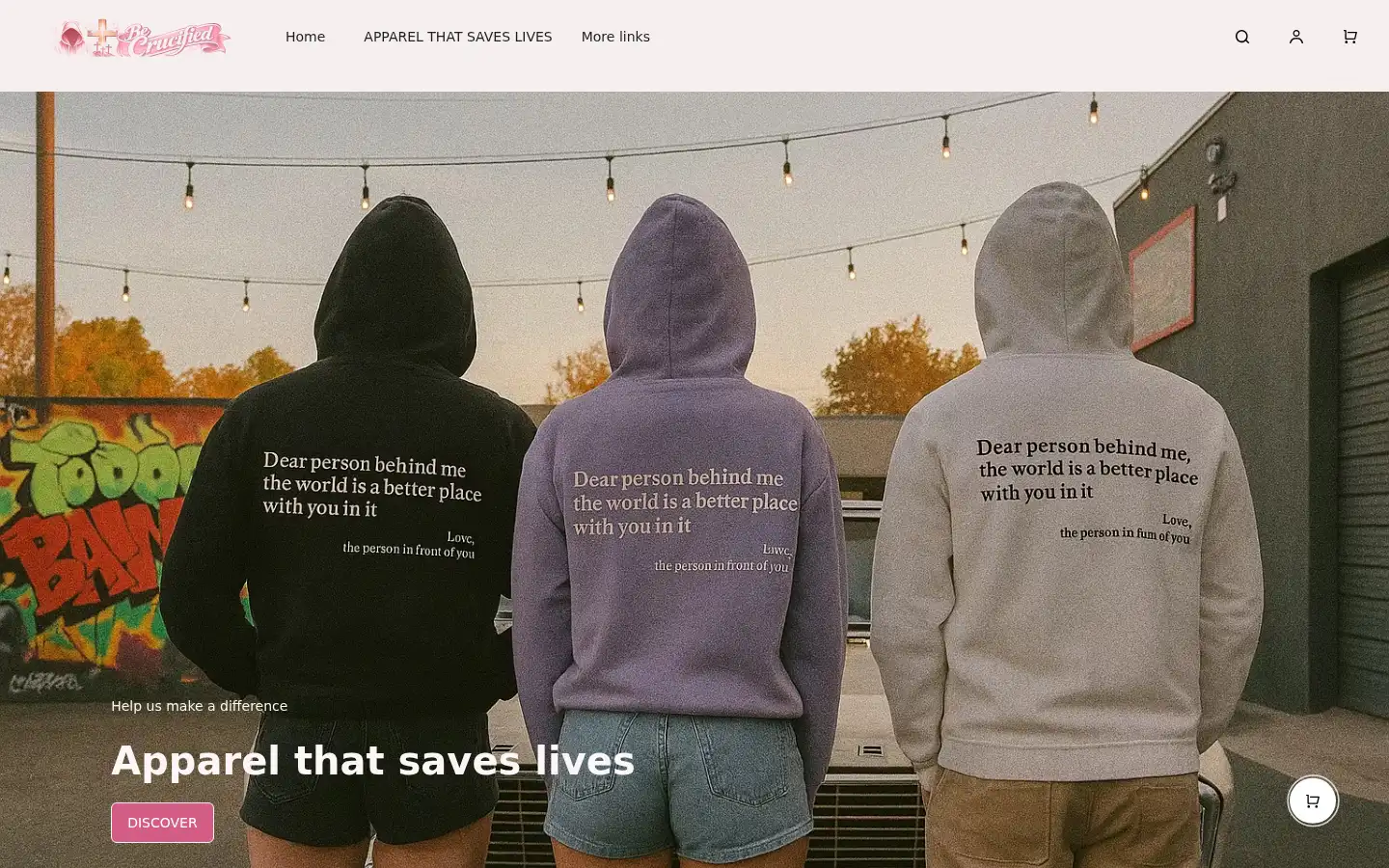 Screenshot of becrucified.com