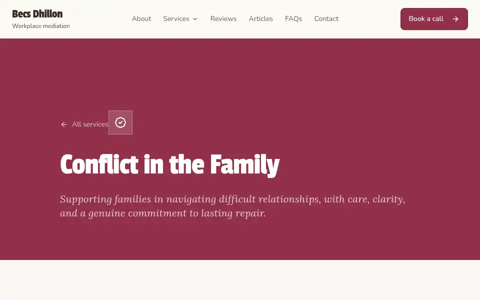 Screenshot of becsdhillon.com