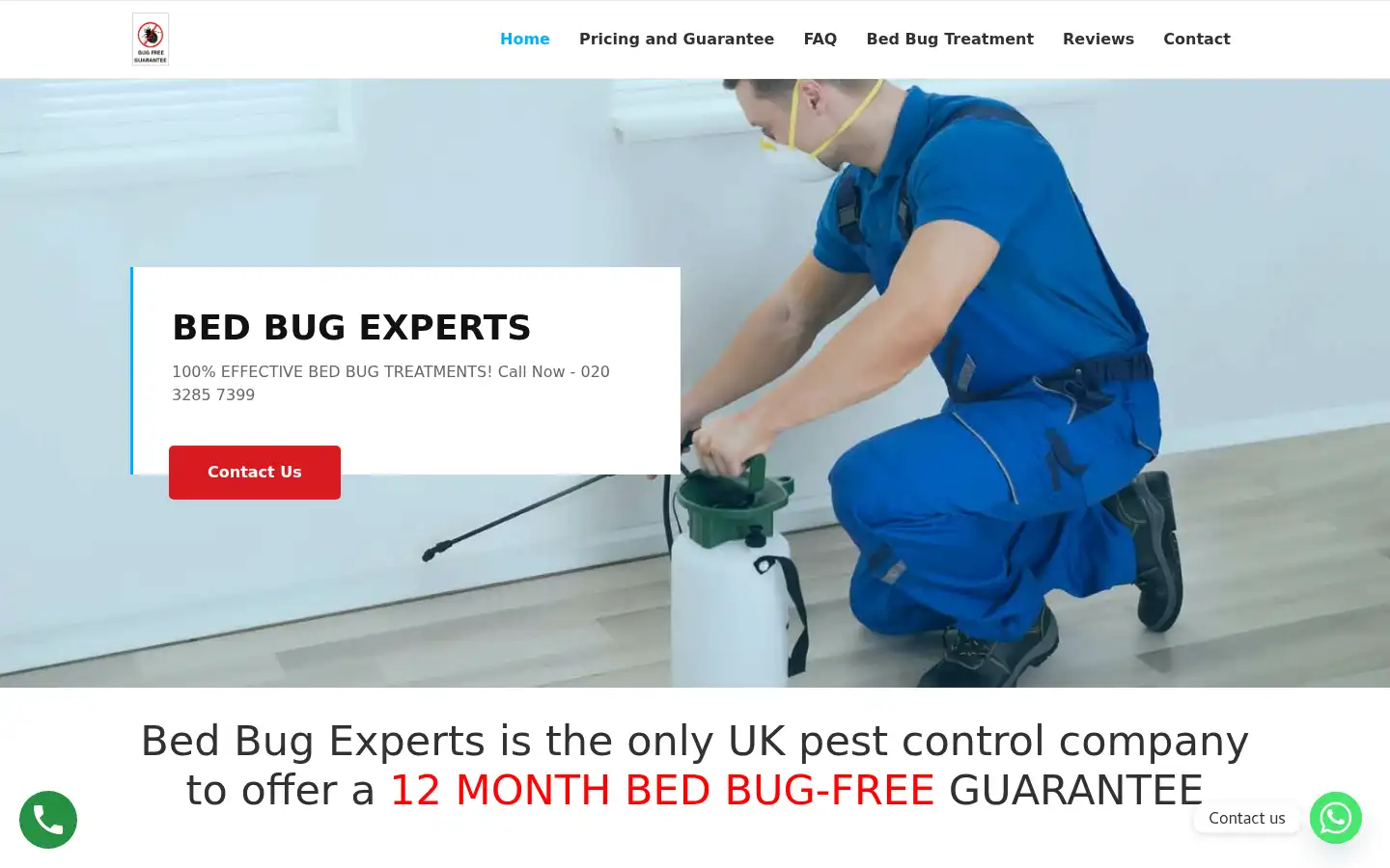 Screenshot of bed-bug-experts.co.uk