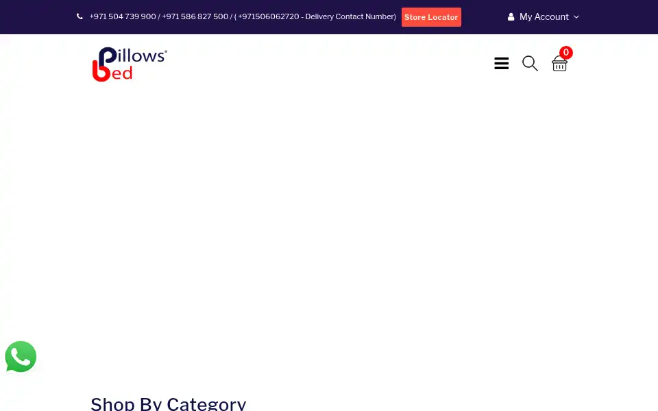 Screenshot of bedandpillows.com