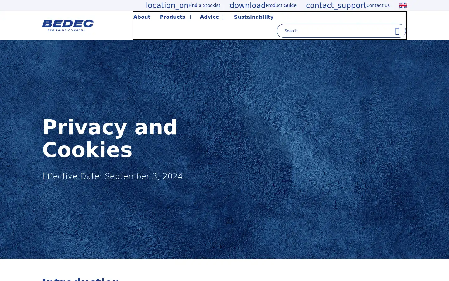 Screenshot of bedec.co.uk